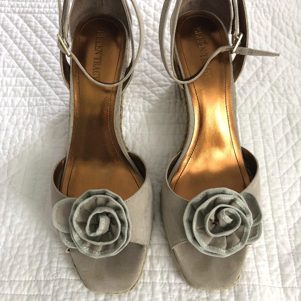 Ellen Tracy Biscayne Ankle Strap Wedge Sandals